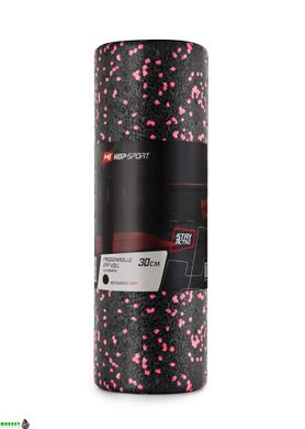 Роллер массажер (валик, ролик) заполненный Hop-Sport EPP 30 см HS-P030SYG черно-красный