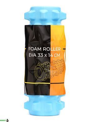 Массажный ролик Cornix EVA 33 x 14 см (валик, роллер) XR-0324 Sky Blue