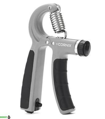 Эспандер кистевой Cornix 5-60 кг с регулируемой нагрузкой и счетчиком XR-0268 Grey/Black