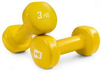 Набор виниловых круглых гантелей 2x3kg HS-V030DC