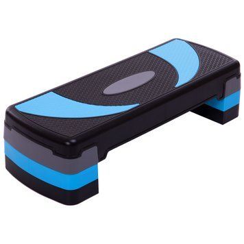 Степ-платформа SP-Sport FI-1578 Чорний-синій 79x29x10-20см сірий-рожевий