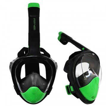 Маска для снорклінгу (плавання) SportVida SV-DN0023 Size L/XL Black/Green