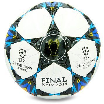 Мяч футбольный №4 PU ламин. LIGA CHAMPIONS 2018 FB-8266 (№4, 5 сл., сшит вручную)