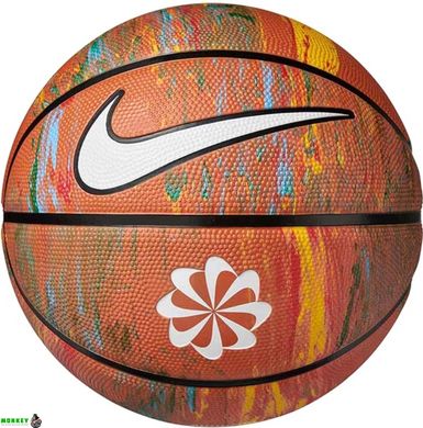 М'яч баскетбольний Nike EVERYDAY PLAYGROUND 8P NEXT NATURE DEFLATED MULTI/AMBER/BLACK/WHITE size 7