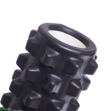 Роллер для йоги и пилатеса (мфр ролл) SP-Sport Grid Rumble Roller FI-5394 Черный 33см