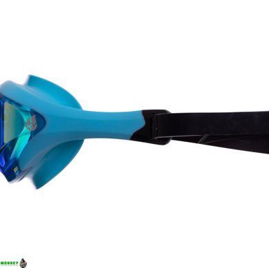 Очки для плавания MadWave ALIEN Rainbow M042729 Голубой-черный
