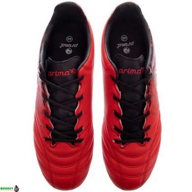Бутси футбольні PRIMA 170904B-3 розмір 40-45 червоний-чорний