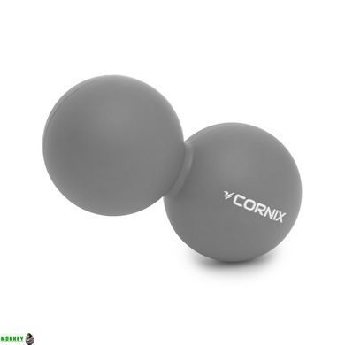 Массажный мяч Cornix Lacrosse DuoBall 6.3 x 12.6 см XR-0115 Grey