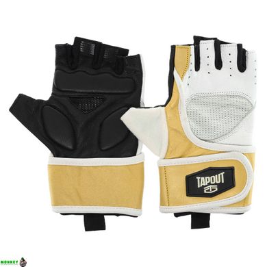 Перчатки для фитнеса и тяжелой атлетики TAPOUT SB168513 XS-M белый-желтый