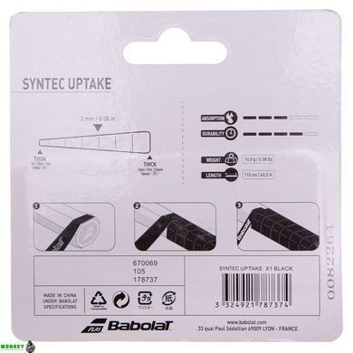 Обмотка на ручку ракетки BABOLAT SYNTEC UPTAKE BB670069-105 1шт чорний