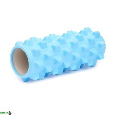 Массажный ролик Cornix EVA 33 x 14 см (валик, роллер) XR-0324 Sky Blue