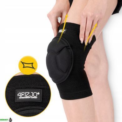 Наколінники спортивні 4FIZJO м'які Size XL Black (P-5905973400534)