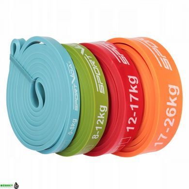 Еспандер-петля SportVida Power Band 4 шт 0-26 кг (резина для фітнесу і спорту) SV-HK0341