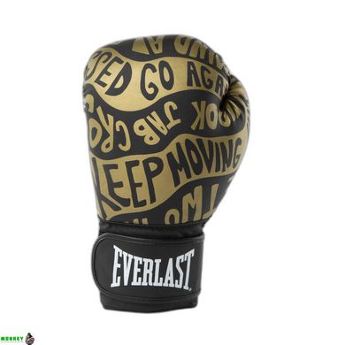 Боксерские перчатки Everlast SPARK BOXING GLOVES черный, золотой Уни 10 унций