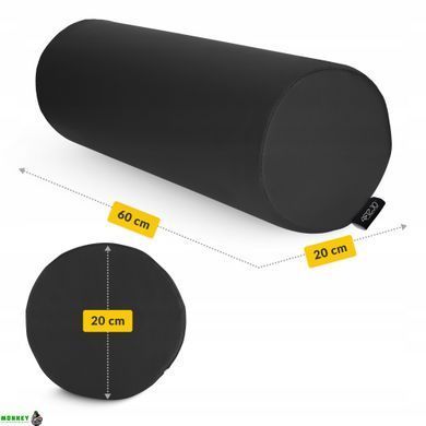Валик для реабилитации и массажа 4FIZJO 60 x 20 см Black (P-5905973402972)
