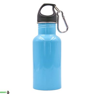 Бутылка для воды алюминиевая с карабином SP-Planeta 500ml FI-0044 (цвета в ассортименте)