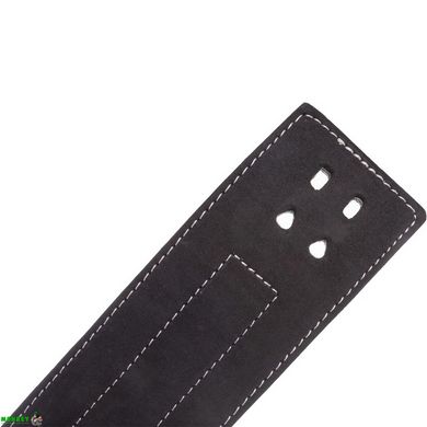 Пояс для пауерліфтингу шкіряний професійний VELO ZB-5785 ширина 9,5см розмір S-XXL чорний