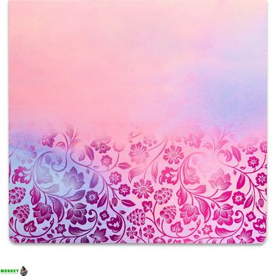 Коврик для йоги Замшевый Record FI-5662-26 размер 183x61x0,3см розовый с цветочным принтом