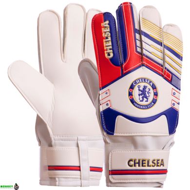 Воротарські рукавиці CHELSEA BALLONSTAR FB-6460-4 розмір 8-10 золотий-синій
