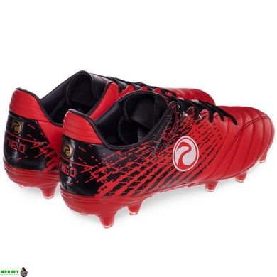 Бутси футбольні PRIMA 170904B-3 розмір 40-45 червоний-чорний