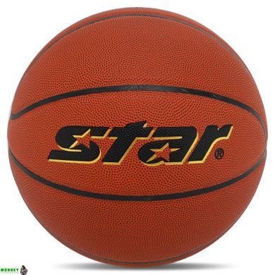 Мяч баскетбольный PU №7 STAR HIGHER 1000 BB4647 (PU, бутил, оранжевый)