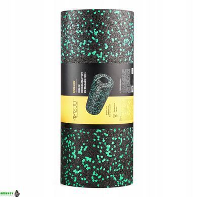 Масажний ролик 4FIZJO EPP PRO+ 33 x 14 см (валик, роллер) гладкий Black/Green (P-5907222931424)