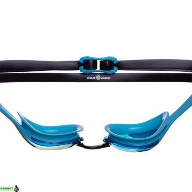 Очки для плавания MadWave ALIEN Rainbow M042729 Голубой-черный