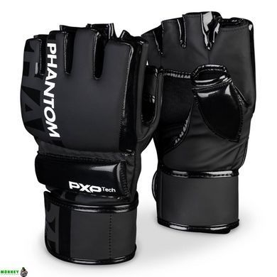 Рукавиці для ММА Phantom APEX Hybrid Black L/XL (капа в подарунок)
