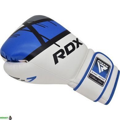 Боксерские перчатки RDX F7 Ego Blue 10 унций (капа в комплекте)