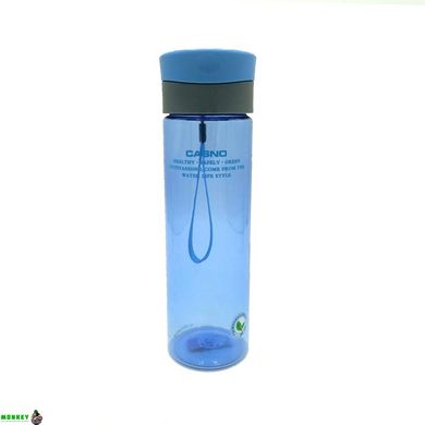 Бутылка для воды CASNO 600 мл KXN-1145 Голубая + пластиковый венчик
