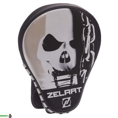 Лапа Вигнута для боксу та єдиноборств Zelart BO-1317 Чорний-синій 25x19x4см 2шт