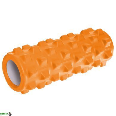 Роллер для йоги и пилатеса (мфр ролл) SP-Sport Grid Rumble Roller FI-5394 Черный 33см