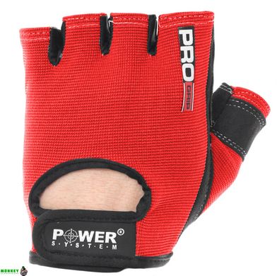Рукавички для фітнесу і важкої атлетики Power System Pro Grip PS-2250 Red XS