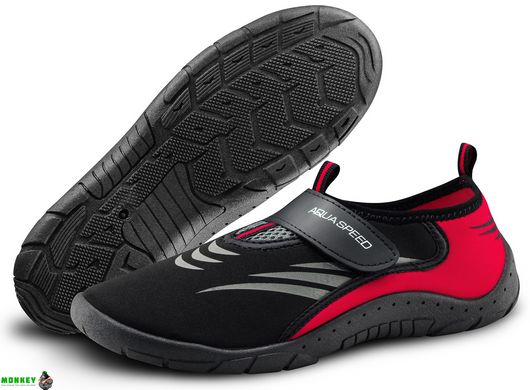 Аквашузи Aqua Speed ​​AQUA SHOE MODEL 27D 7630 чорний, сірий, червоний Уні 46