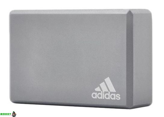 Блок для йоги Adidas Yoga Block серый Уни 22.8x15.2x7.6 см