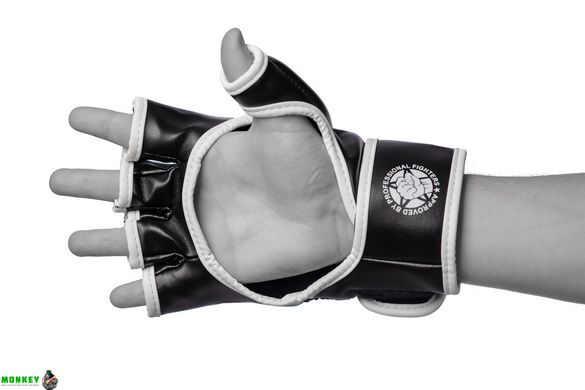 Перчатки для MMA PowerPlay 3056 А черно-белые M