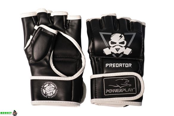 Перчатки для MMA PowerPlay 3056 А черно-белые M