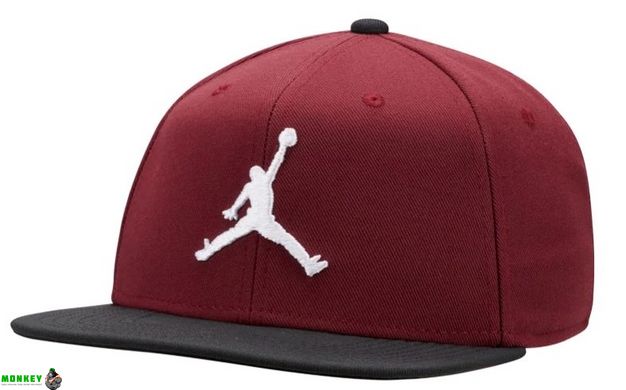 Кепка Nike JORDAN PRO JUMPMAN SNAPBACK темно-червоний, чорний, білий Уні MISC