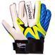 Перчатки вратарские юниорские FDSPORT FB-853B Голубой-салатовый 7 размер (PVC)