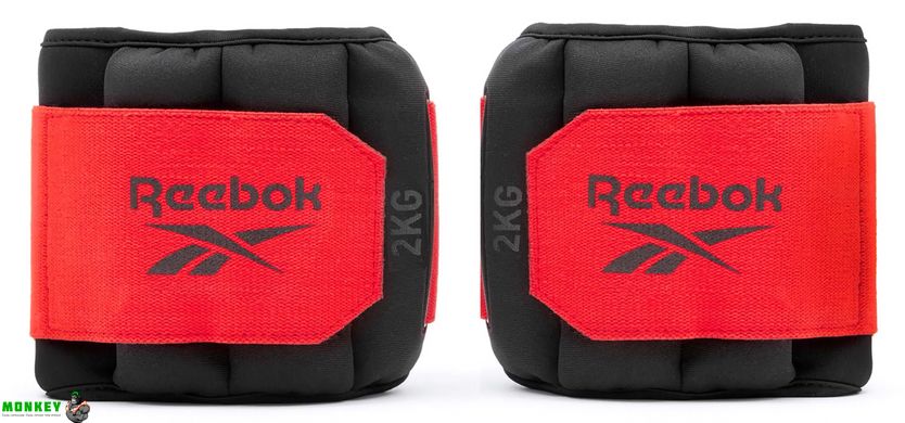 Утяжелители лодыжки Reebok Flexlock Ankle Weights - 2,0 kg черный, красный Уни OFSM