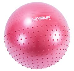 Фітбол масажний з насосом LiveUp HALF MASSAGE BALL