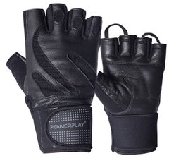 Перчатки для фитнеса и тяжелой атлетики PowerPlay 1064 черные L