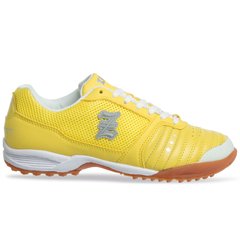 Сороконожки обувь футбольная подростковая Zelart OB-90201-YL размер 35-40 (верх-кожа, подошва-RB, желтый)