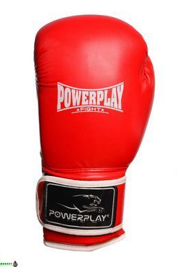Боксерские перчатки PowerPlay 3019 красные 10 унций