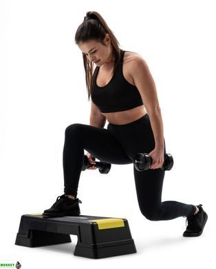 Степ платформа Hop-Sport HS-PP020AS черно-желтая