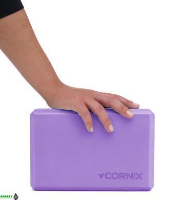 Блок для йоги Cornix EVA 22.8 x 15.2 x 7.6 см XR-0101 Purple