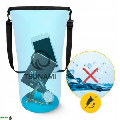 Гермомешок TSUNAMI Dry Pack 20 л водозащитный Sky Blue (P-5905973400022)