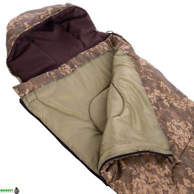 Спальный мешок одеяло с капюшоном двухместный CHAMPION Турист SY-4733 цвета в ассортименте