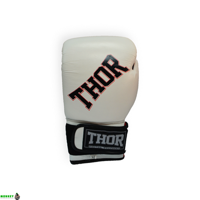 Рукавички боксерські THOR RING STAR 14oz / шкіра / біло-червоно-чорні