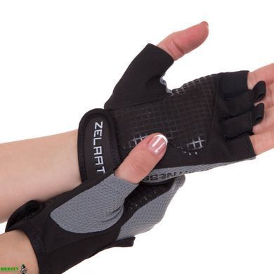 Перчатки для фитнеса и тренировок Zelart MA-3886 Черный-мятный XS